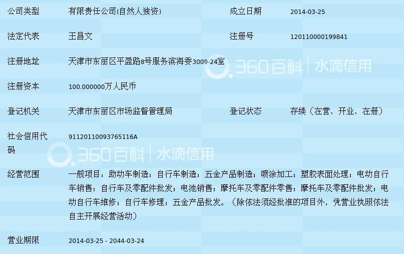 天津市祥升电动自行车